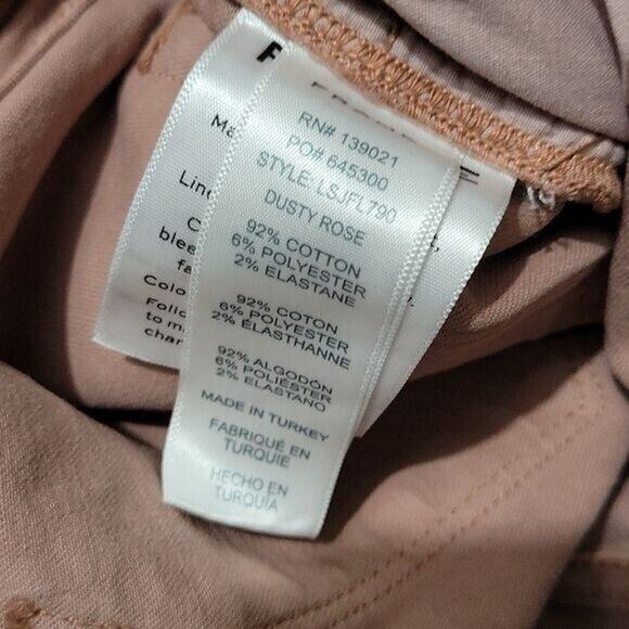 Frame Le Skinny de Jeanne Foliage Eyelet Detail Jeans in Dusty Rose NEW Women 24 - Picture 7 of 9